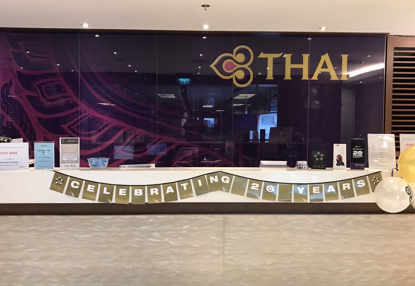 Thai Airways Lounge Celebrations