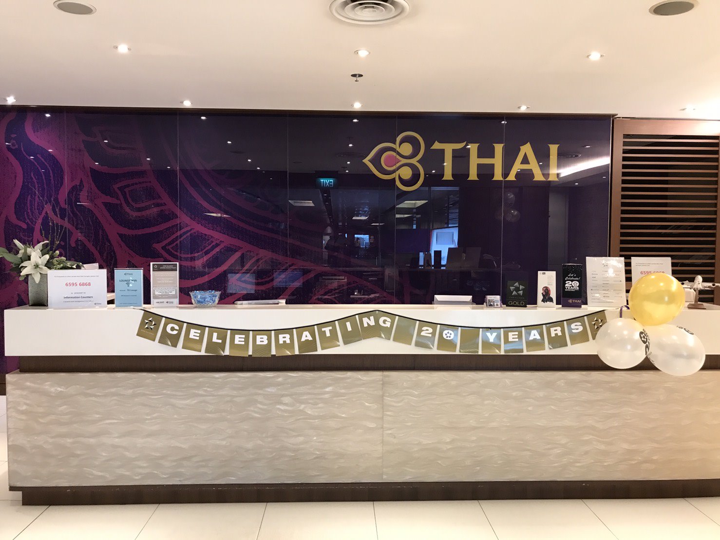 Thai Airways Lounge Celebrations