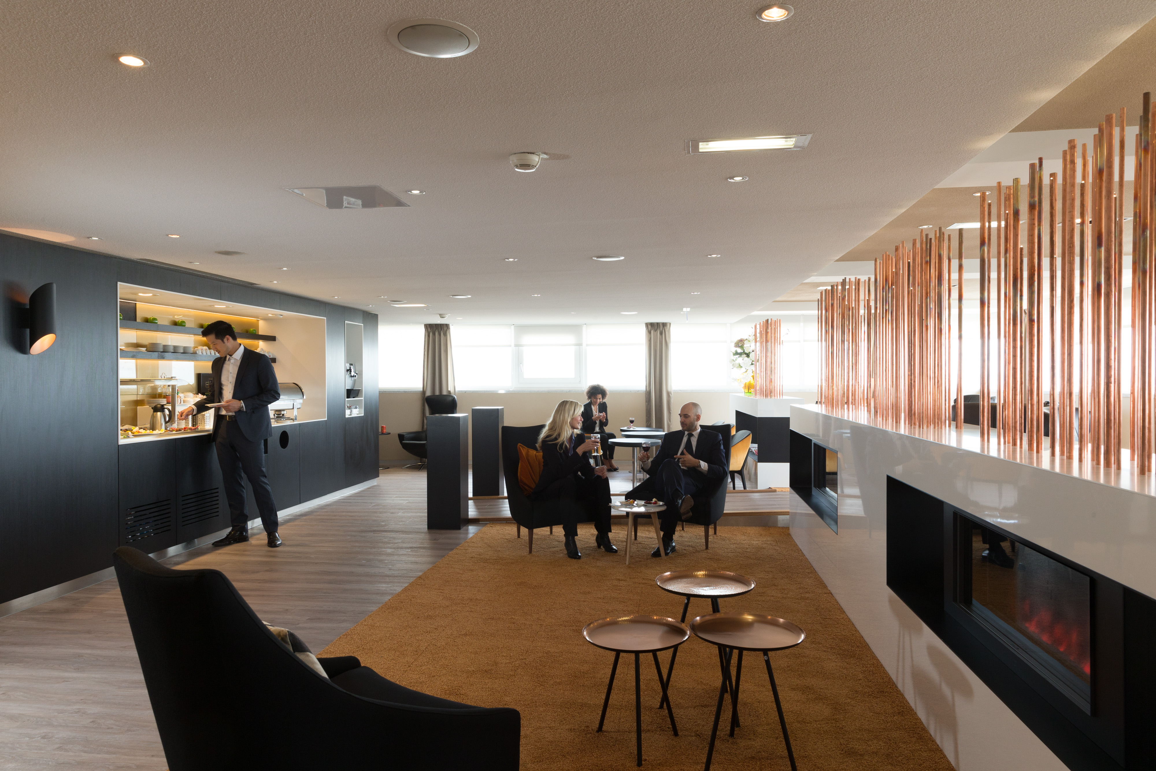 General view of the First Class Section of the Star Alliance Lounge