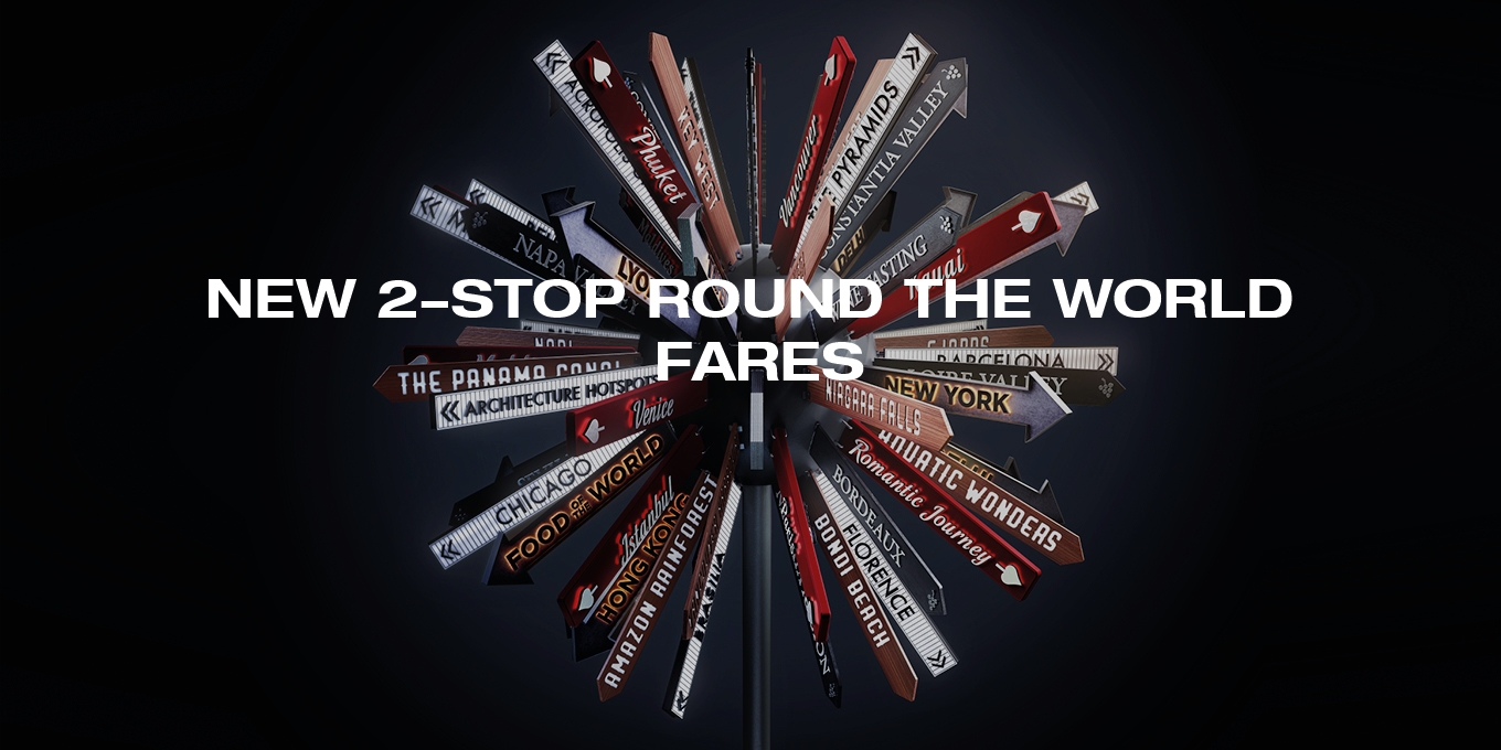 RTW: new 2-stop fares